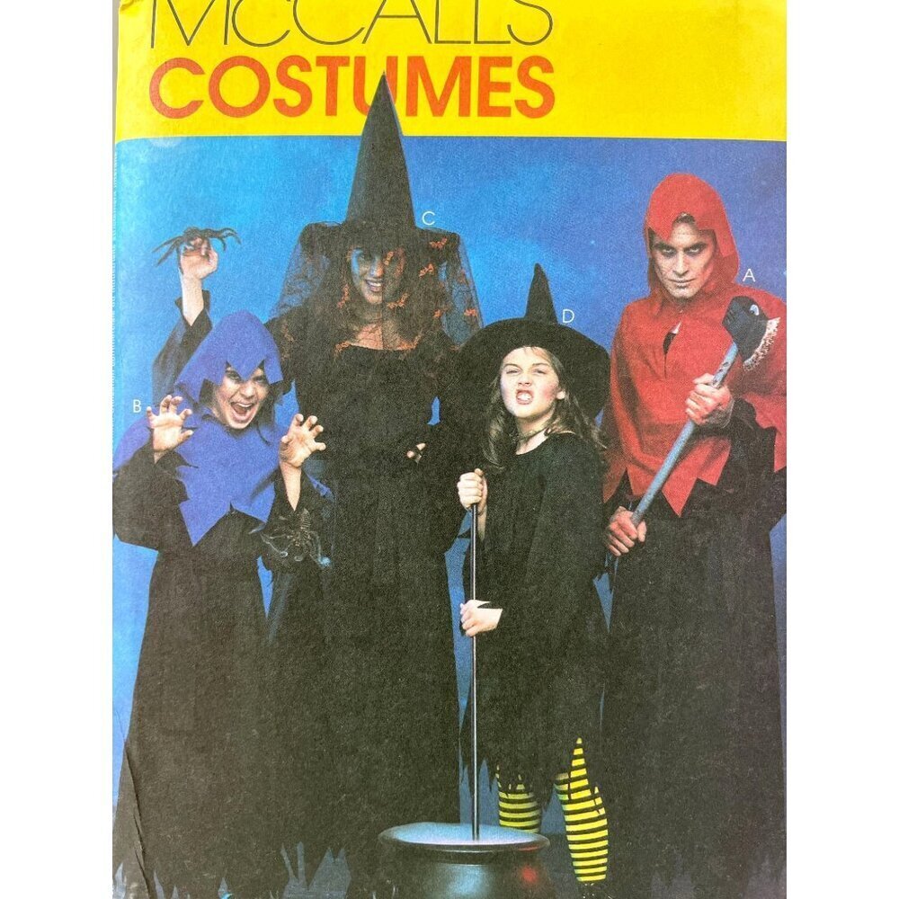 McCalls Sewing Pattern 3334 Costume Witch Ghoul Child Size 7-16